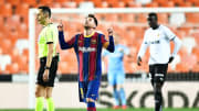 Messi marcó dos goles contra el Valencia