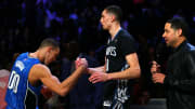 Orlando Magic forward Aaron Gordon and Chicago Bulls guard Zach LaVine