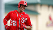 Juan Soto comenzó muy sonriente su año de defensa de campeón de la Serie Mundial con los Nacionales en el entrenamiento de primavera