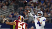 Dallas Cowboys quarterback Dak Prescott is still waiting for his big contract from Jerry Jones. 