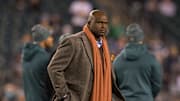 Booger McFarland on an NFL sideline.