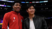 Ohtani estuvo en juego de los Wizards donde participó Hachimura