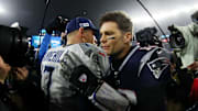 New England Patriots quarterback Tom Brady and Tennessee Titans quarterback Ryan Tannehill