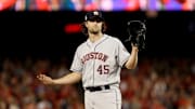 Gerrit Cole en el Juego 5 de la Serie Mundial de 2019 entre Astros y Nacionales