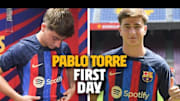 [BEHIND THE SCENES] PABLO TORRE is officially blaugrana 🔥⚽