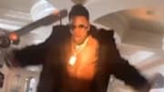 Antonio Brown films his music video