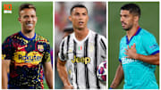 Arthur Melo, Cristiano Ronaldo et Luis Suarez. 