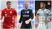 Michael Cuisance, Kasper Schmeichel et Lautaro Martinez. 