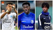 Boubacar Kamara, Jonathan David et Eduardo Camavinga. 