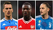 Arkadiusz Milik, Nicolas Pépé et Adrien Rabiot. 
