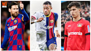Lionel Messi, Memphis Depay et Kai Havertz. 