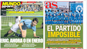 Las portadas de los diarios deportivos en España