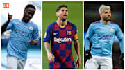 Raheem Sterling, Leo Messi et Sergio Agüero. 