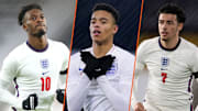 Callum Hudson-Odoi (Chelsea), Mason Greenwood (Manchester Ubited) et Curtis Jones (Liverpool). 
