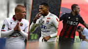 Kasper Dolberg, Jeff Reine-Adelaïde et Amine Gouiri. 