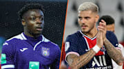 Jérémy Doku et Mauro Icardi. 