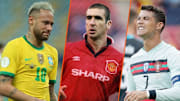 Neymar, Eric Cantona et Cristiano Ronaldo. 