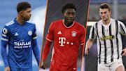 Wesley Fofana, Alphonso Davies et Mathijs de Ligt. 