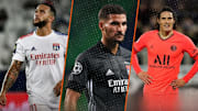 Memphis Depay, Houssem Aouar et Edinson Cavani. 