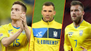 Viktor Tsygankov, le sélectionneur et légende Andrei Shevchenko et Yarmolenko. 