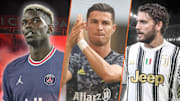 Paul Pogba, Cristiano Ronaldo et Manuel Locatelli.
