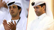 Mansour Bin Zayed Al Nayhan, propriétaire de Manchester City et Nasser al-Khelaïfi, président du PSG. 