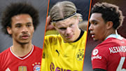 Leroy Sané, Erling Haaland et Trent Alexander-Arnold. 