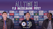 Chelsea legends Tore Andre Flo, Gus Poyet and Jimmy Floyd Hasselbaink