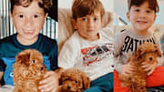 Los hijos de Lionel Messi junto a Abú, el nuevo amigo de la familia.