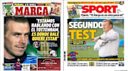 Las portadas de los principales diarios deportivos en España 