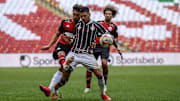 Evanílson anotou o único gol tricolor no primeiro jogo da final