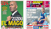 Las portadas de los diarios deportivos en España