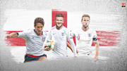 Gary Lineker, David Beckham et Harry Kane. 