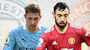 Kevin de Bruyne et Bruno Fernandes, les métronomes de leur équipe. 