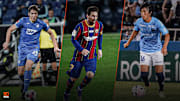 Robert Skov, Lionel Messi et Shunsuke Nakamura. 