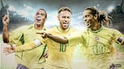 Ronaldo, Neymar et Ronaldinho.