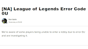 League of Legends Error Code OU: How to Fix
