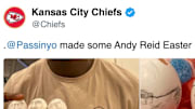 KC Chiefs DE made some Andy Reid Easter Eggs this Sunday.
