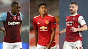 Issa Diop, Jessi Lingard, Shkodran Mustafi