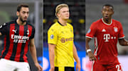 Hakan Calhanoglu, Erling Haaland, David Alaba