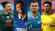 Jack Grealish, Adam Lallana, Dejan Lovren, Jadon Sancho