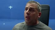 Steve Carell breaks character in 'Space Force' bloopers.