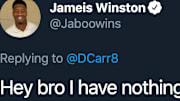 Free agent QB Jameis Winston fired back at David Carr for being critical of his workout video