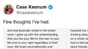 Cleveland Browns quarterback Case Keenum delivered some impactful words on social media in response to George Floyd's death.