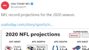 USA Today has to be kidding with its 2020 projections for NFL teams. 
