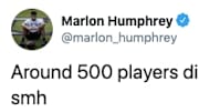 Baltimore Ravens cornerback Marlon Humphrey announces that roughly 500 players did not vote on the CBA