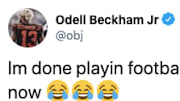 Cleveland Browns wide receiver Odell Beckham Jr has a funny reaction to Tony Romo's new contract