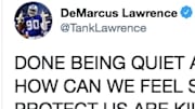 Cowboys star DeMarcus' Lawrence's tweet from yesterday about the killing of George Floyd