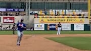 Tim Tebow was catching some flak from Tigers announcers. That is, until he hit a bomb.