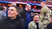 New England Patriots legends Tom Brady and Julian Edelman at Syracuse game